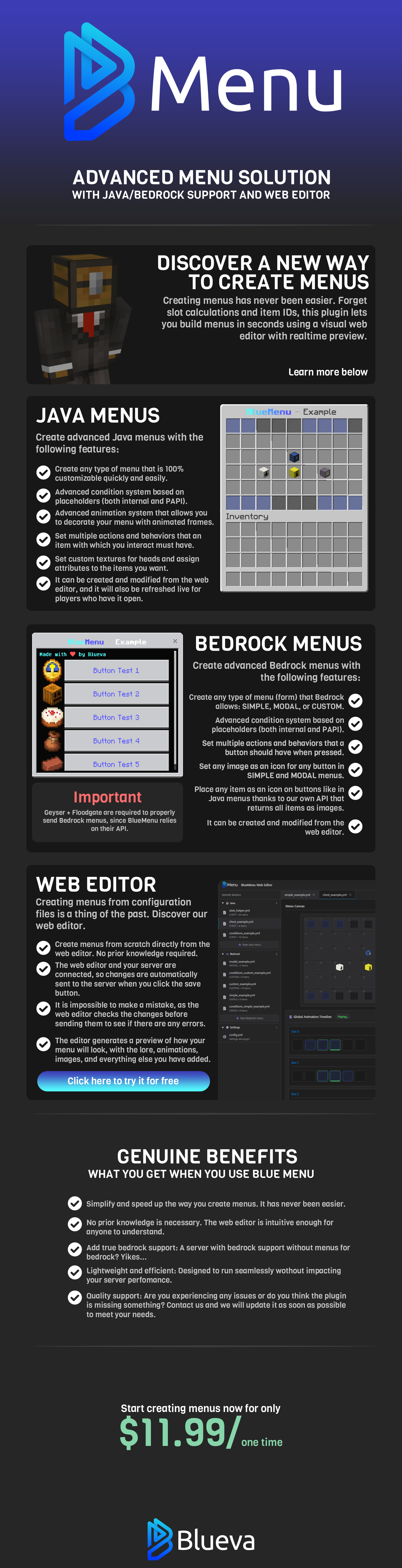 Blue Menu
