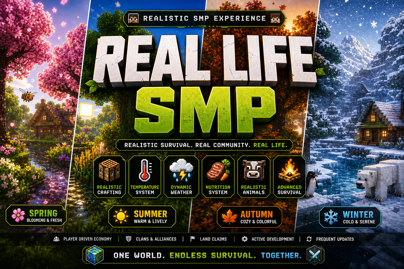 ⛺️ Real Life ❄️ (Realistic minecraft) ☘️ [1.19.2 - 26.2] ☀️ cover